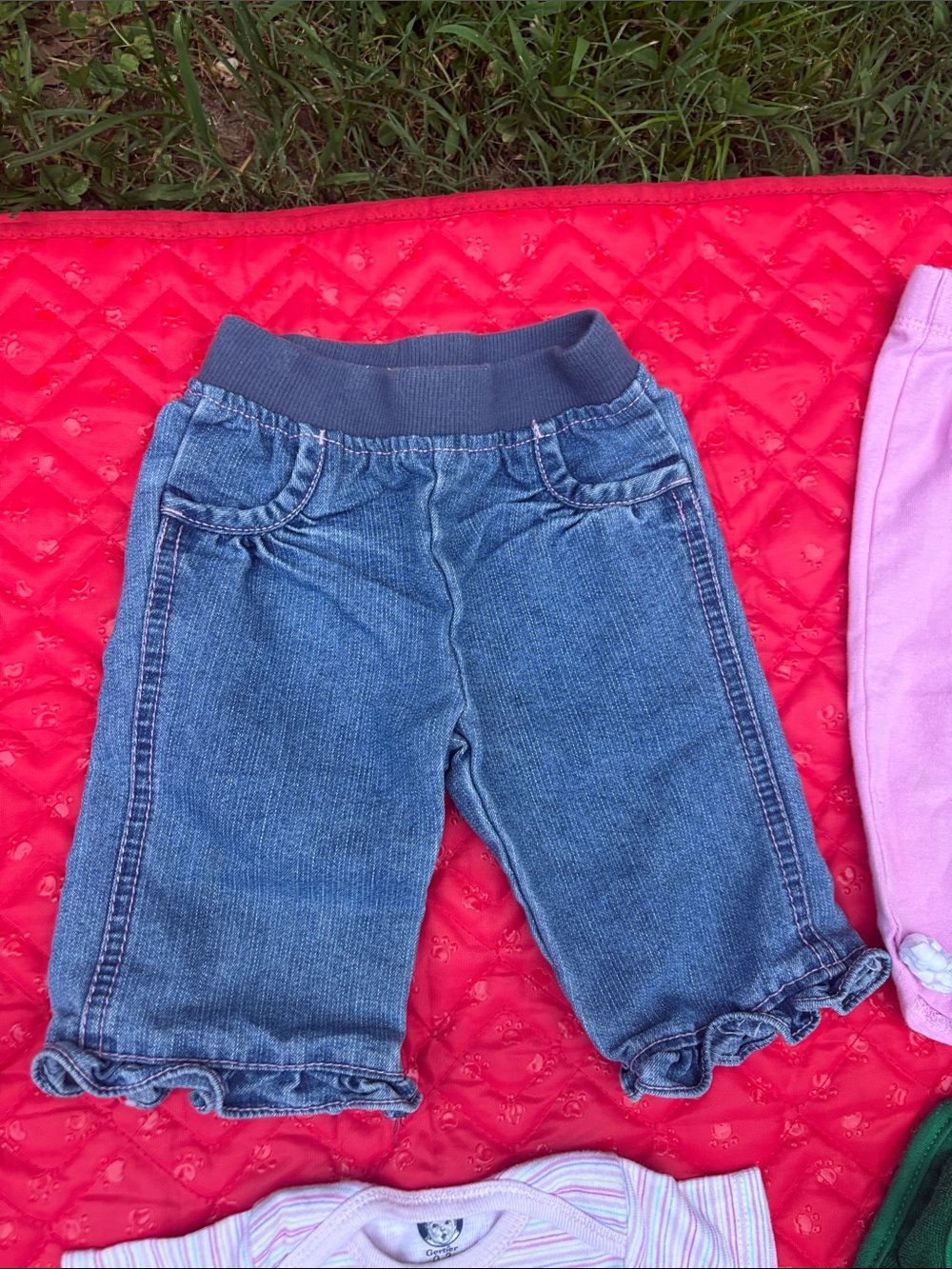 Baby Girls Mixed Clothing Set with Pink, Blue, Floral & Green Bibi 3M BUNDLE - Picture 4 of 9